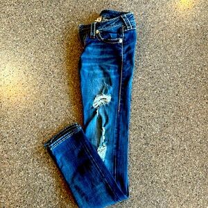 True Religion size 24 skinny jeans.